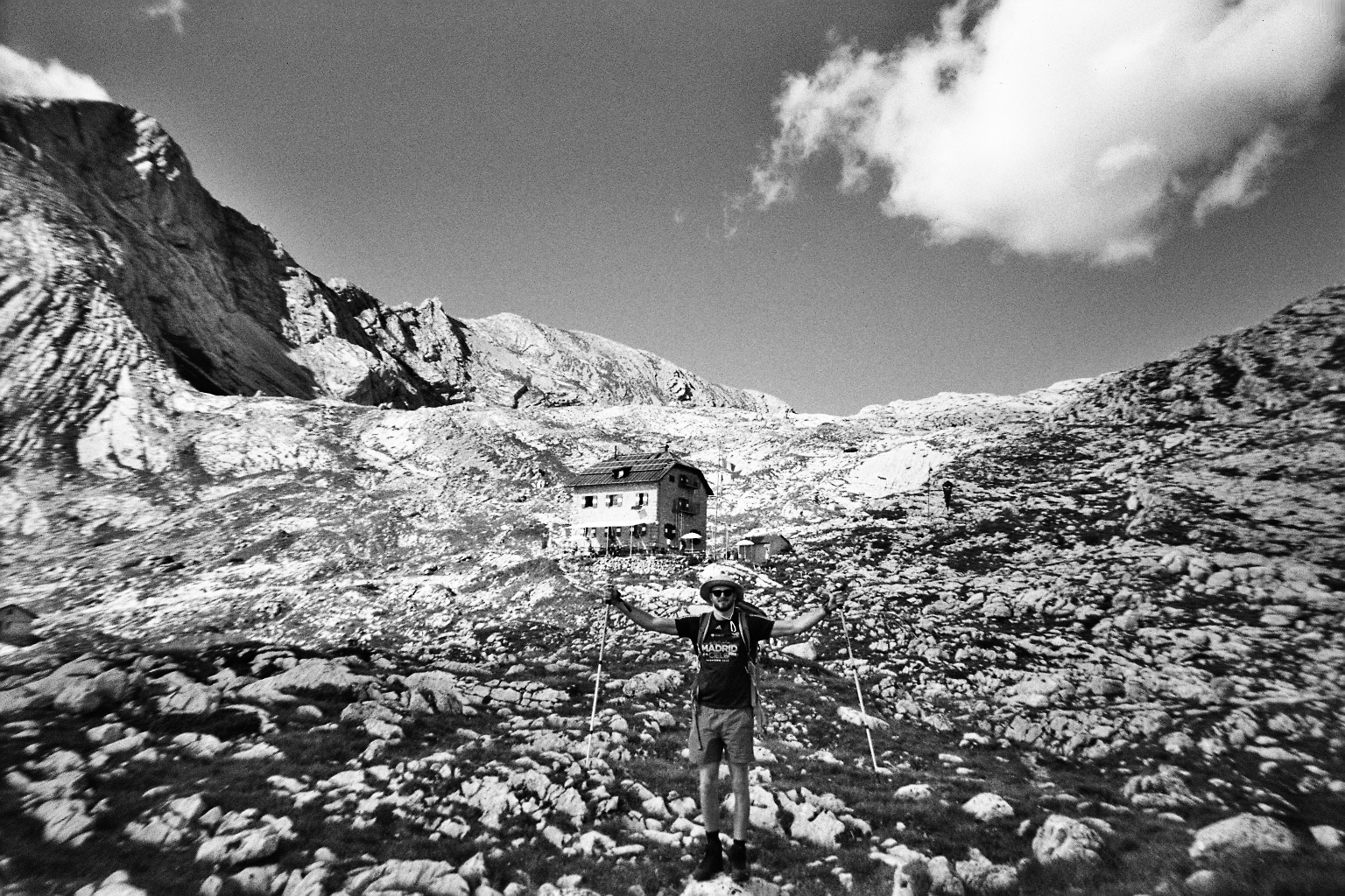 Lukas hiking in the mountains